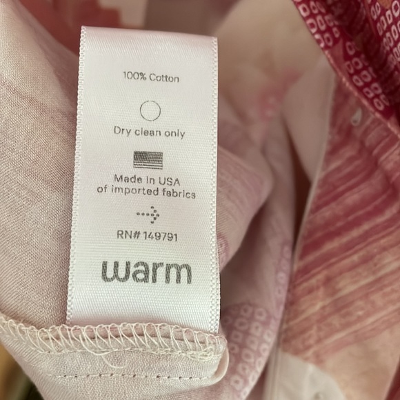 Warm NY Cotton Floral Button Down Long Sleeve Blouse Size 1 Small - Picture 6 of 6